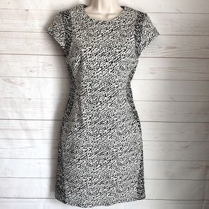 Diane von Furstenberg Black & White abstract Dress Office Siren